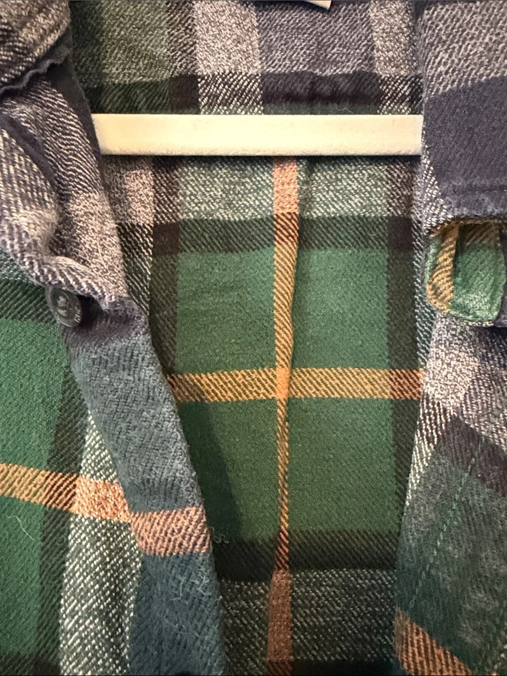 The North Face Green and Navy Plaid Button-Down Shirt